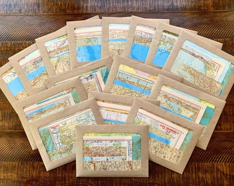 Vintage Map Scrap Pack • 15 World Atlas Pages for Junk Journals