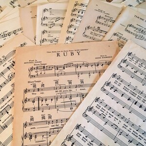 Vintage Music Sheet 20 pc. Junk Journal Ephemera Pack