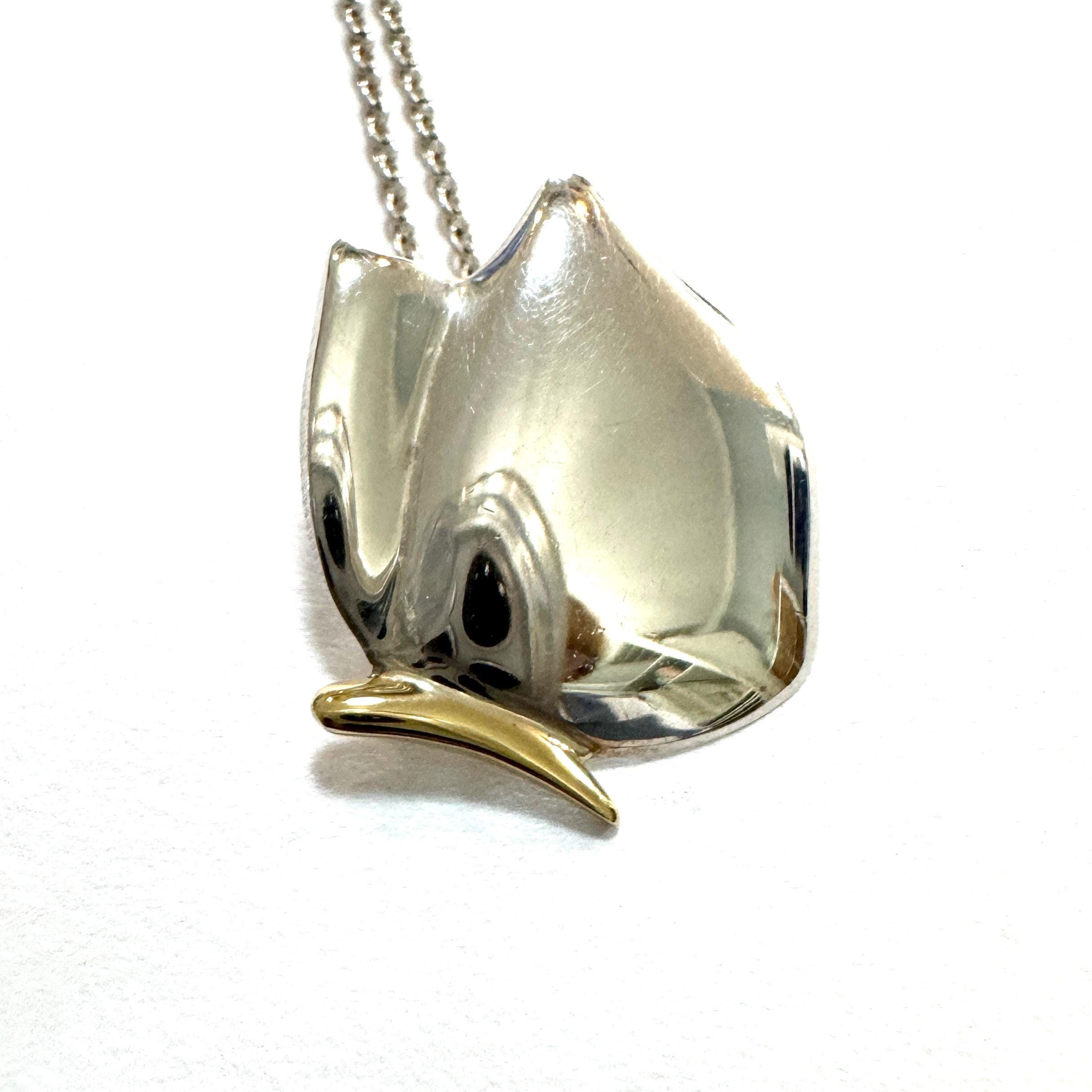 70s Silver Pendant - Etsy