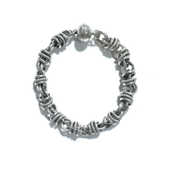 Vintage 1990s Milor Italian Solid 925 Sterling Silver Unique