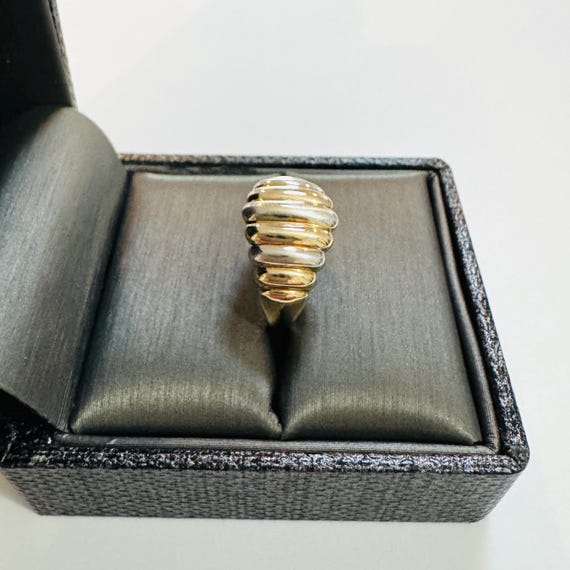 Estate Michael Anthony Solid 10k Two-Tone Yellow … - image 3