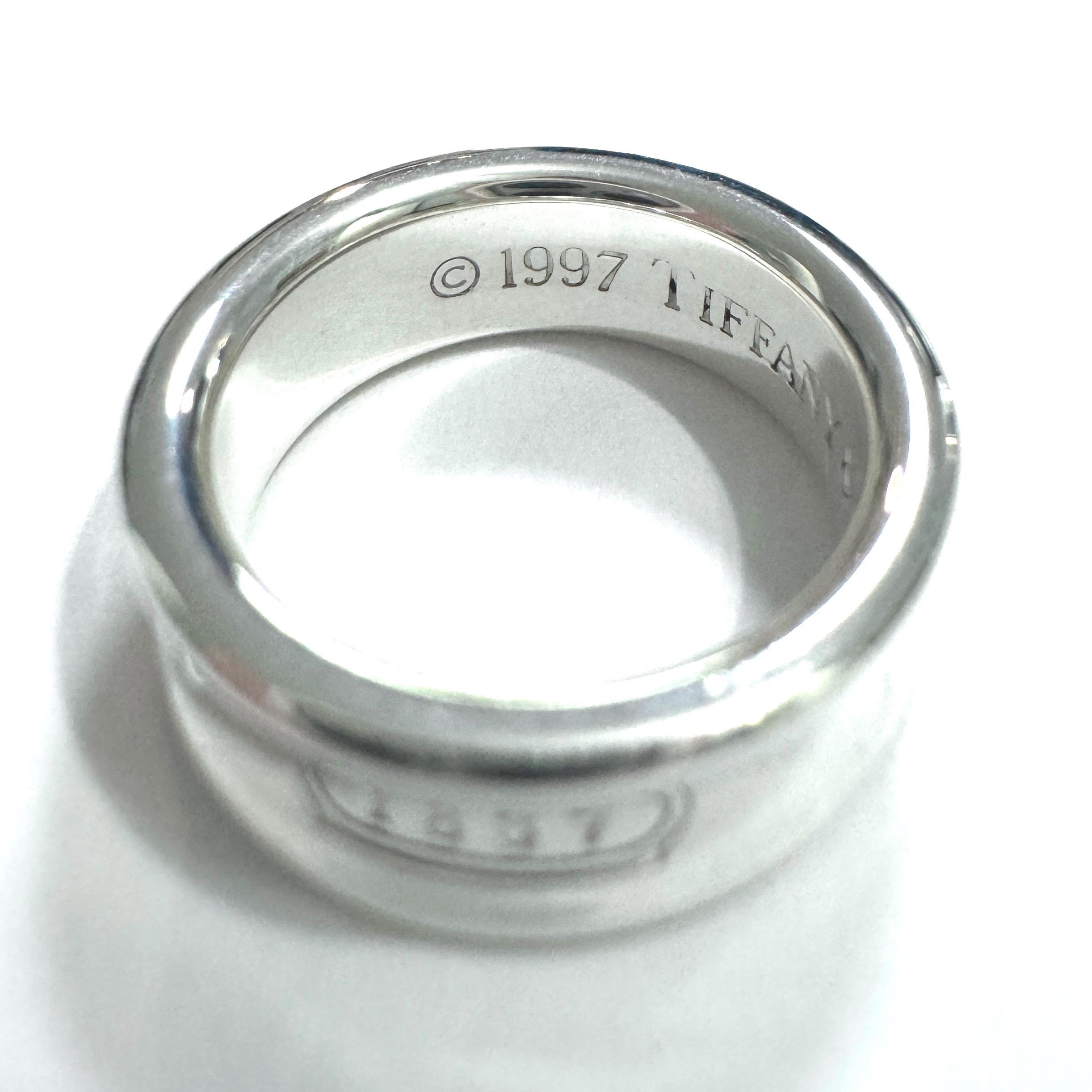 Tiffany & Co. 1997 シルバーリング 1997 Authenticated Tiffany & Co. 1837 Solid 925 Sterling Silver