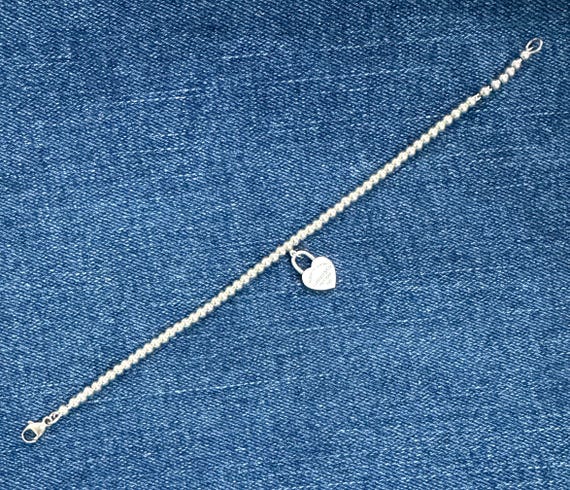 Authentic Tiffany & Co. Mini Return to Tiffany Heart Padlock Charm