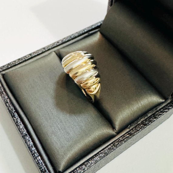 Estate Michael Anthony Solid 10k Two-Tone Yellow … - image 1