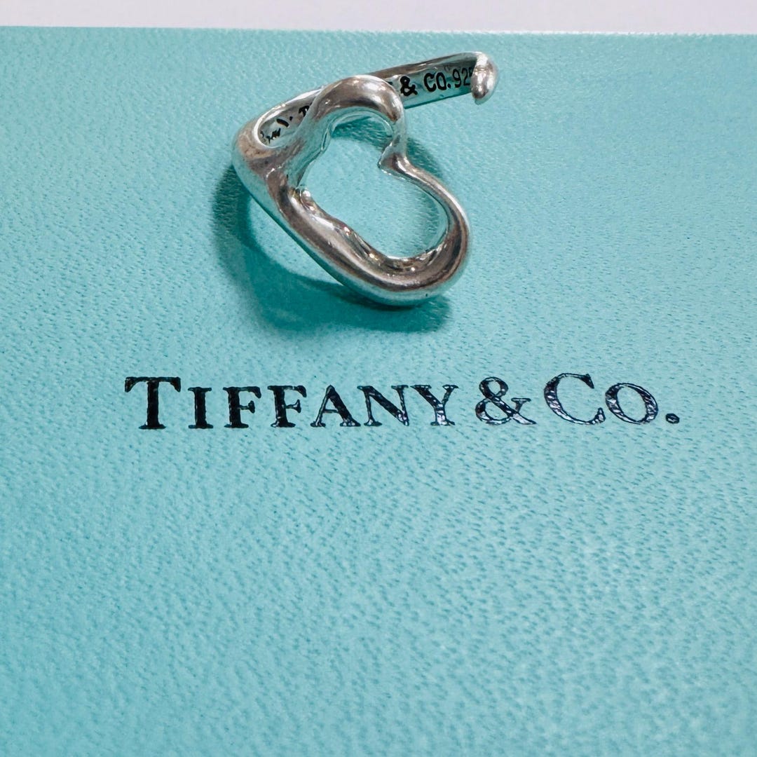 Authenticated Tiffany & Co. Elsa Peretti Open Heart Wrap Ring