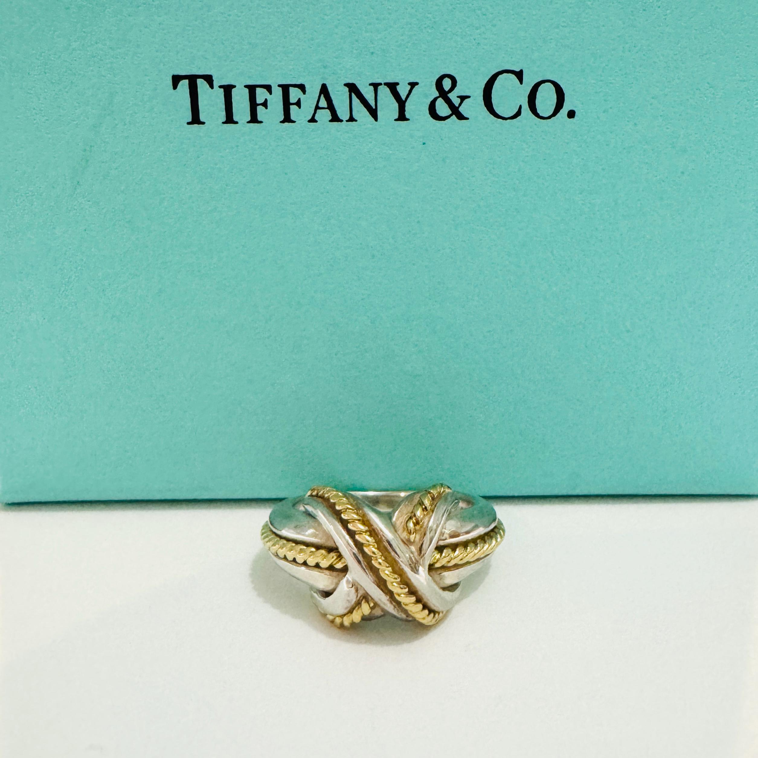 Authentic Retired Tiffany & Co. X Signature Solid 18k Yellow Gold