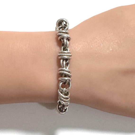 Vintage 1990s Milor Italian Solid 925 Sterling Silver Unique