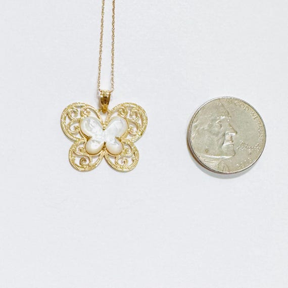 Estate Michael Anthony Solid 10k Yellow Gold Moth… - image 4
