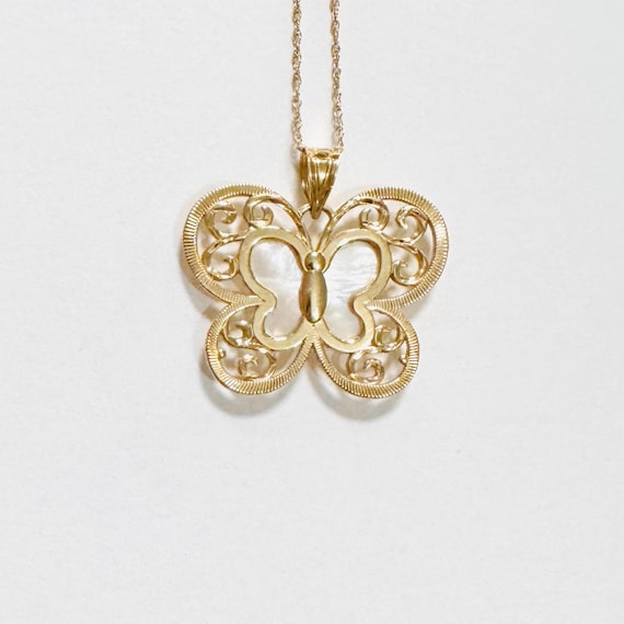 Estate Michael Anthony Solid 10k Yellow Gold Moth… - image 2