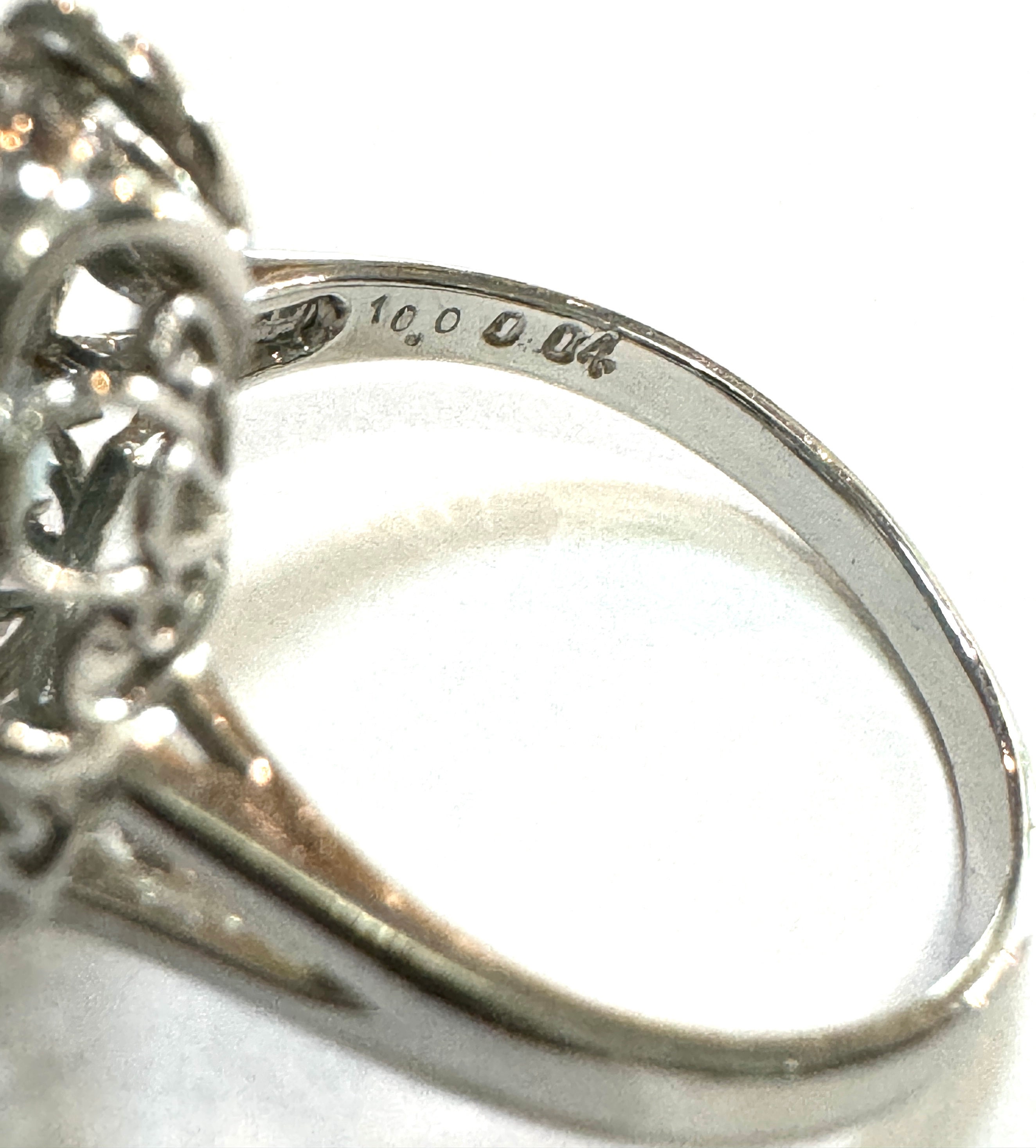 10ct Estate Solid PT900 Platinum Natural Diamond & Large