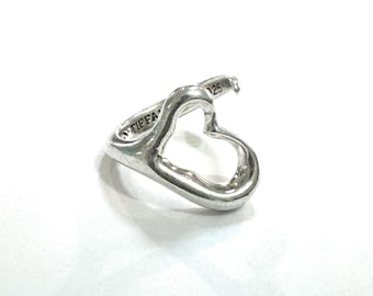 Authenticated Tiffany & Co. Elsa Peretti Open Heart Wrap Ring