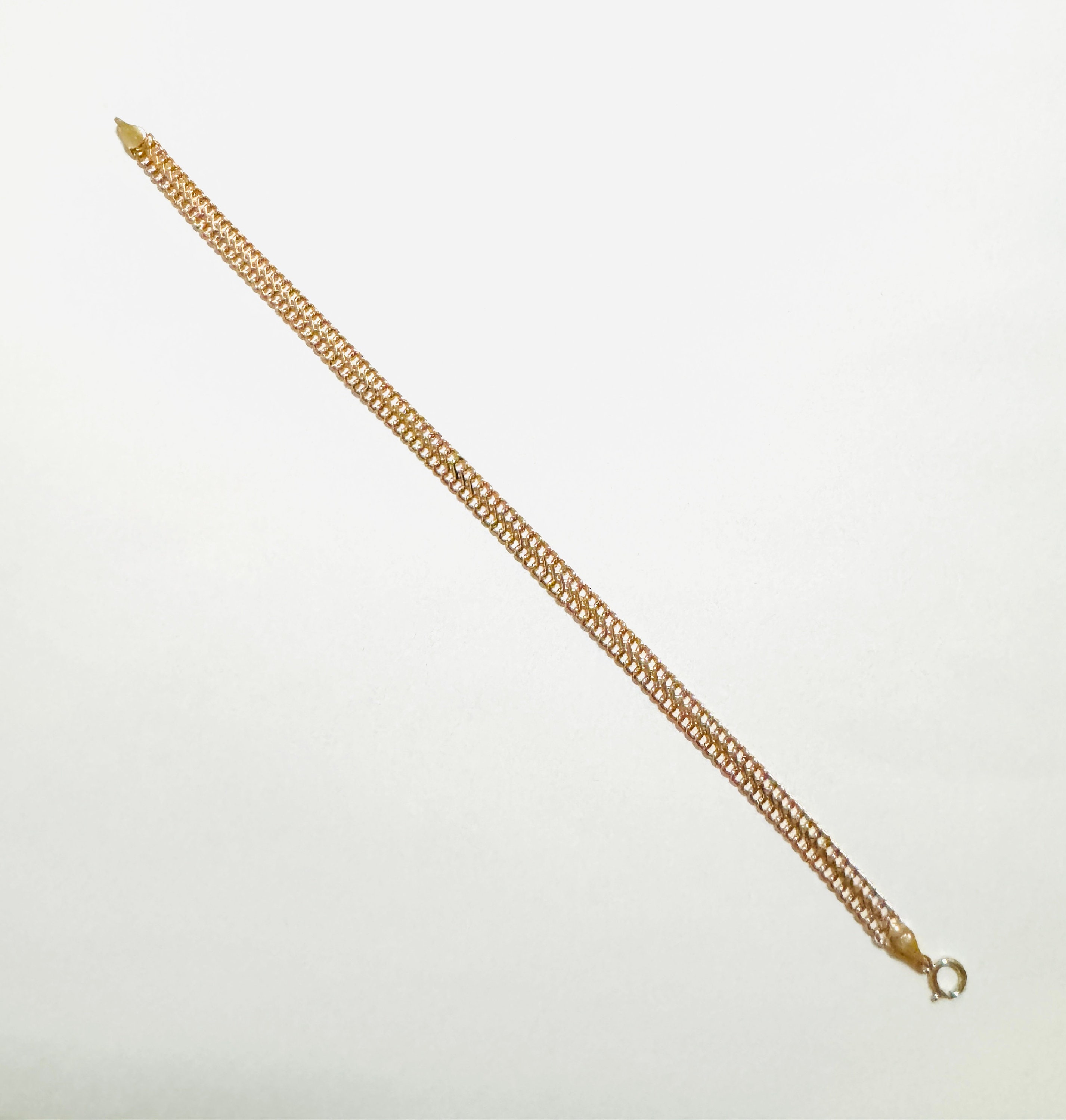 Vintage Solid 14k Yellow Gold Italian Estate Unisex 5mm Mesh Chain