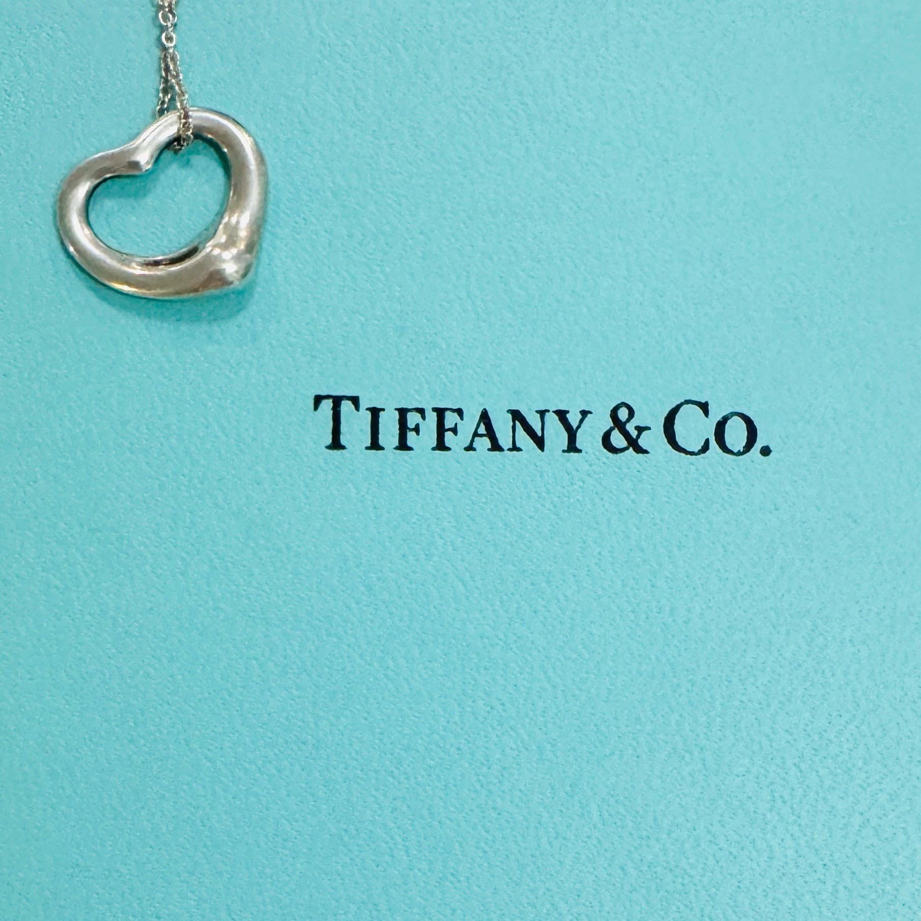 Authenticated Tiffany & Co. Elsa Peretti Small Open Heart Estate