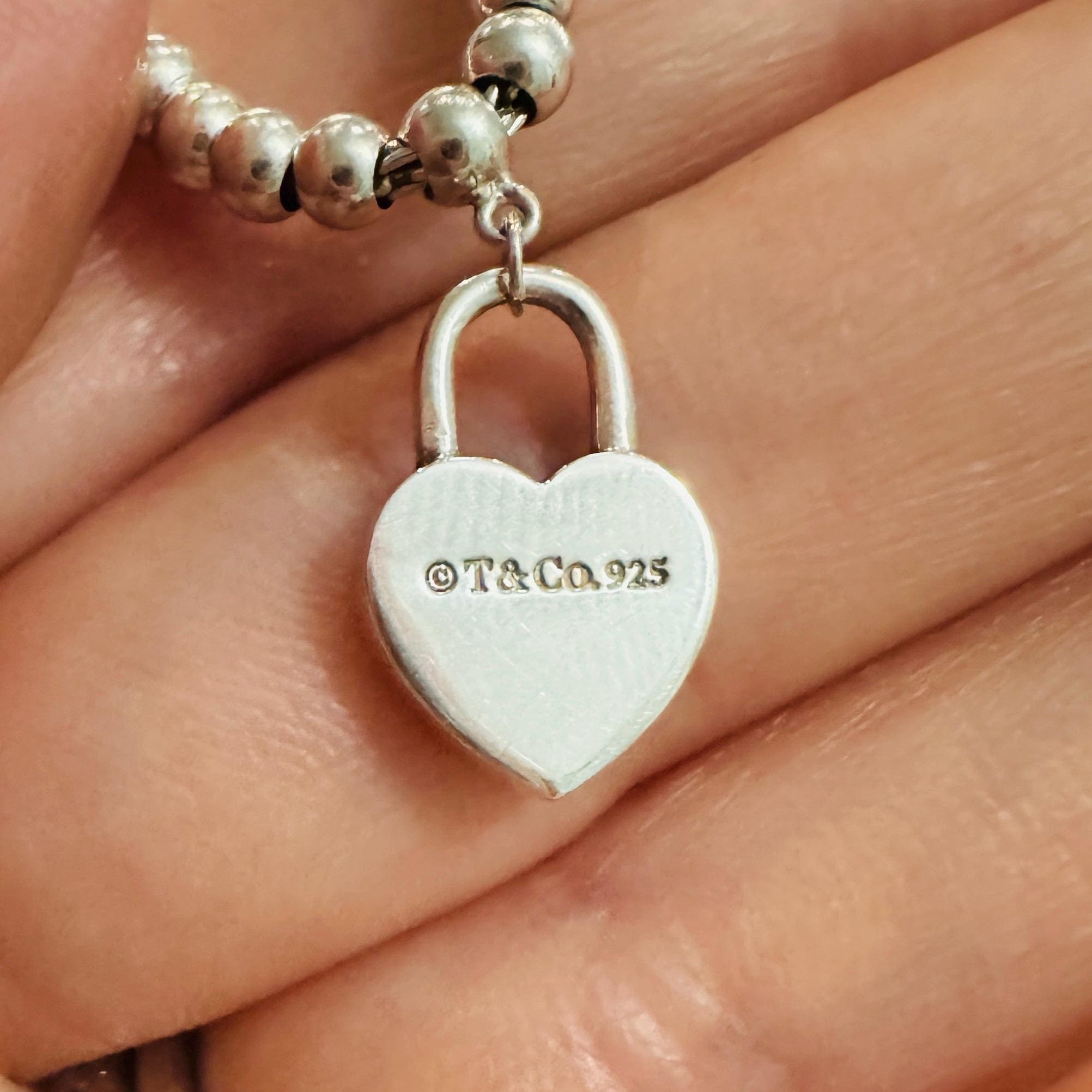 Authentic Tiffany & Co. Mini Return to Tiffany Heart Padlock Charm