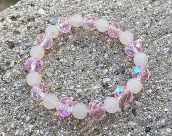 Rose Quartz Bracelet 10mm | Crystal Bracelet | Heart Chakra Bracelet | Love Stone | Healing Bracelet | Love Bracelet | Gemstone Jewelry