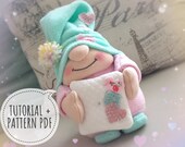 Gnome pattern, DIY gnome tutorial, Scandinavian gnome PDF, Sewing Pattern Digital Delivery, Pincushion PDF, Needle minder Ornament Download