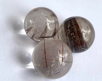 Goldene Rutilquarz Kugeln, Mini Kugeln
