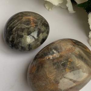 Black Moonstone Palmstones