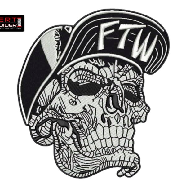 Cool Skull Embroidery designs Cool Skull Machine Embroidery T shirt Designs Applique embroidery digital file