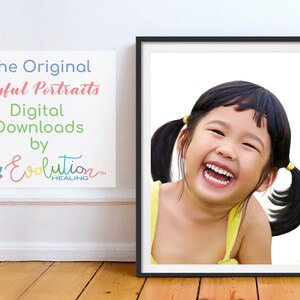 Laughing Girl Print, Original Joyful Portrait 108, Printable Digital Download, Happiness Art, Prints, Large Poster, Photo-realistic Wall Art