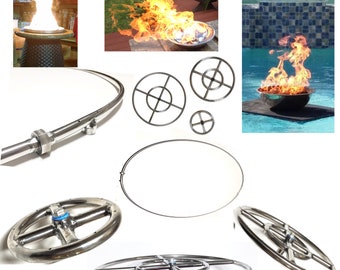 EasyFirePits Lifetime Warranted Marine Grade 316 Stainless Steel DIY Outdoor Gas Fire Ring Burner