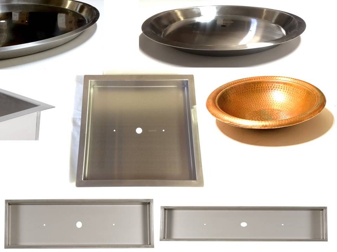 Insert Dropin Pan Rails Easyfirepits Gas Fire Pit Drop-in Pan Inserts - Etsy