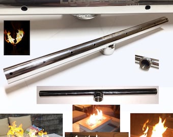 EasyFirePits Lifetime Warranted Marine Grade 316 Stainless Steel DIY Outdoor Gas Linear T-Burner