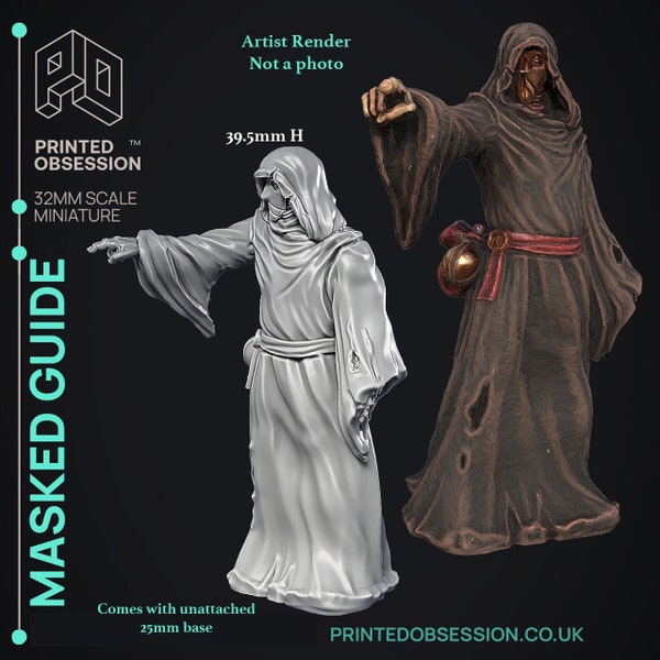 Masked Guide | Wandering Desert | Desert Guide | Secret Keeper | Printed Obsession | Dungeons and dragons | Tabletop Gaming Miniatures