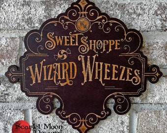 Wizard Sweet Shop Sign | Candy Store Sign | 11.5" w x 10.75" L x .25" d | Wizarding sign | Magical Sign | Store  Sign | Magic sign