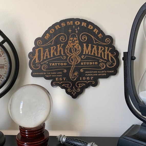 Magical tattoo sign | 11" x 8.25" | Dark tattoo | Spell sign | Fantasy tattoo store | Wizards, Witches, Supernaturals