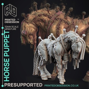 Puppet Horse | Freakshow horse | Printed Obsession | D&D and other dark fantasy miniatures