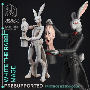 White the Rabbit Magician | Evil | Circus of Horrors | Printed Obsession | D&D and other tabletop miniatures | Dark Fantasy