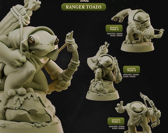 Toad Assassins | 3 Poses | Jungle Toad Release | Cast N Play | Dnd | 3d ...