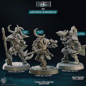 Armored Barbarian | Northwind Vikings | Dungeons and Dragons | 3d resin printed | Tabletop Gaming | TTRPG
