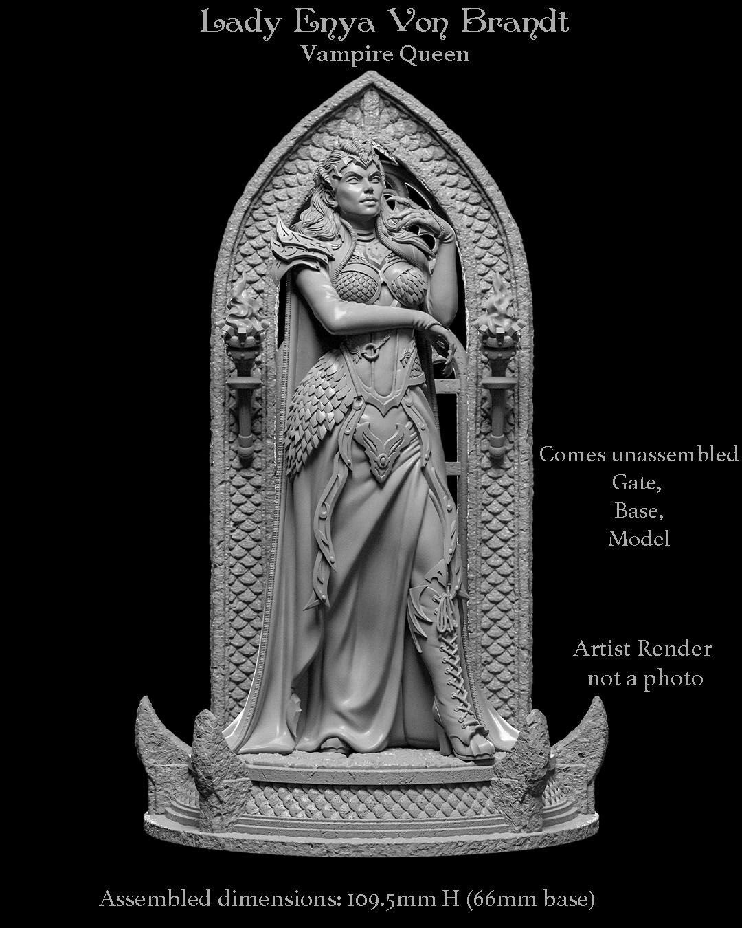 Lady Frya Von Brandt Deluxe Version | Vampire Queen | Unpainted | Stlflix and Collective Studio