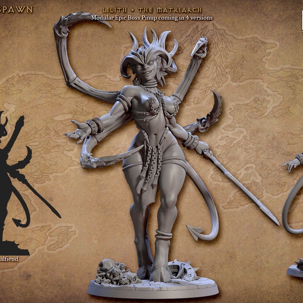 Lilith the Matriarch | Artisan Guild | Mother of Demons | 98m high | Unassembled | D&D and other tabletop gaming miniatures | Dark Fantasy