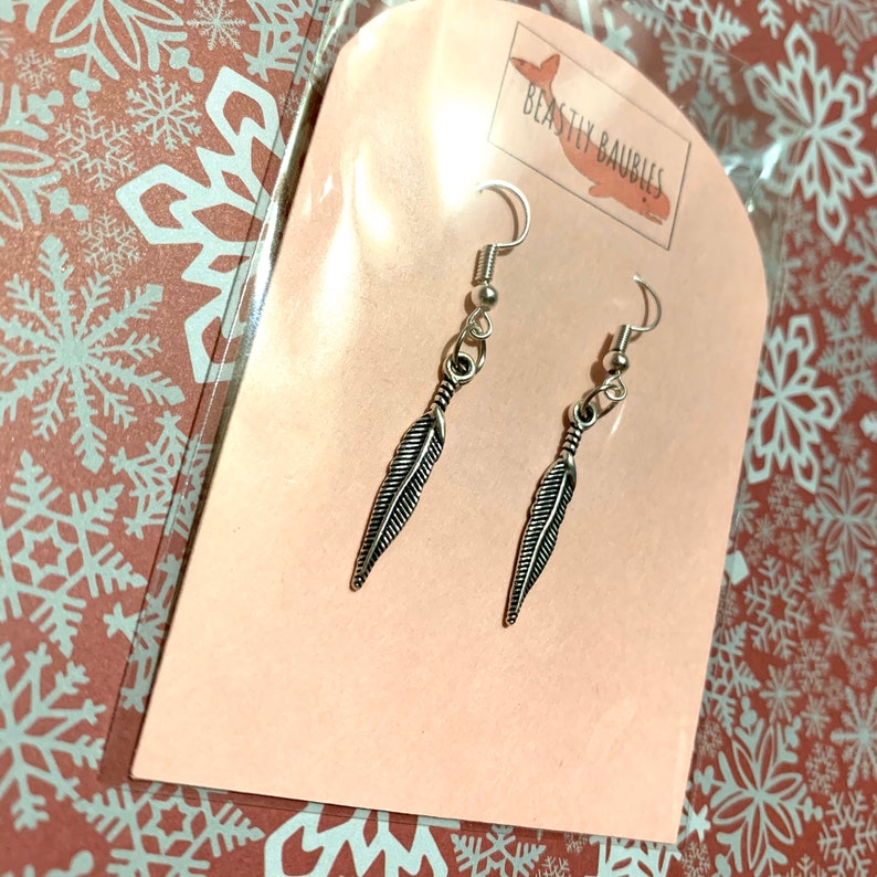 Wing Earrings great stocking stuffer metal wings
