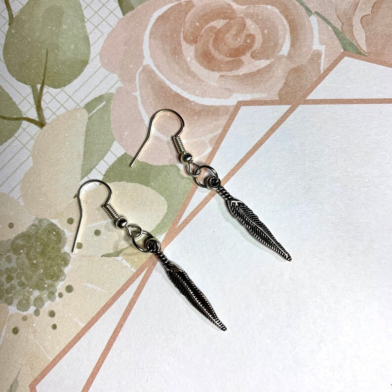 Wing Earrings great stocking stuffer metal wings