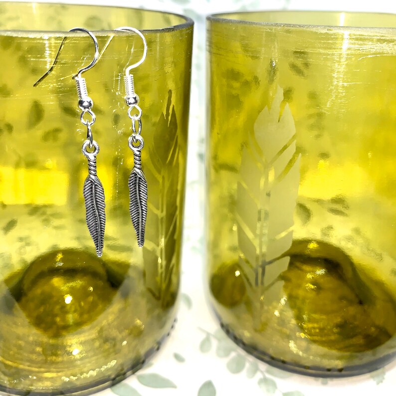 Wing Earrings great stocking stuffer metal wings