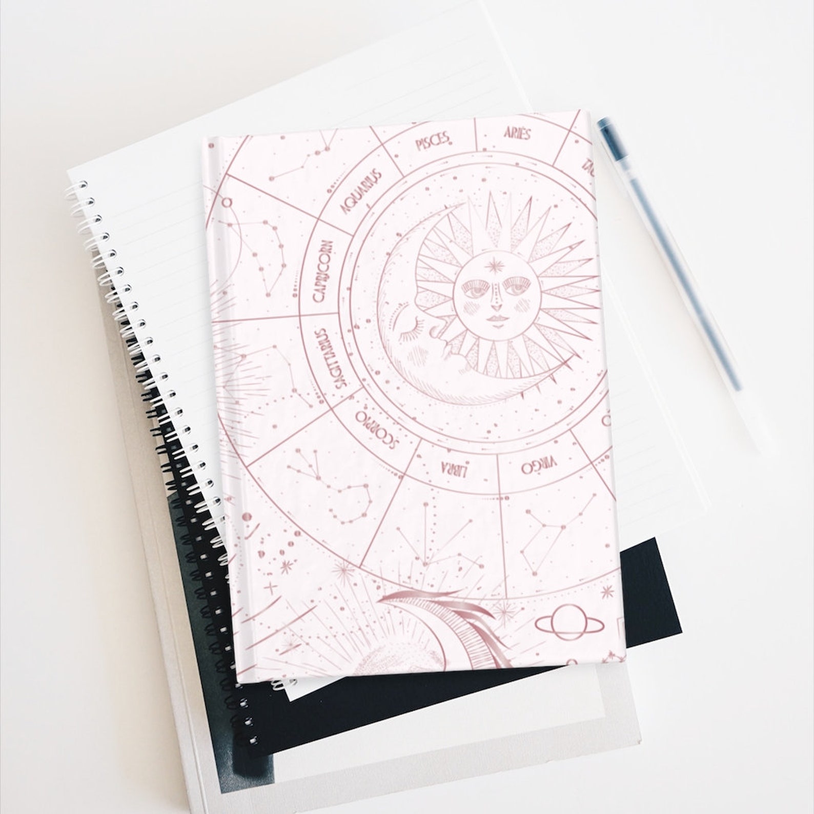 Rose Gold Journal Witchy Journal Hard Cover Journal Etsy