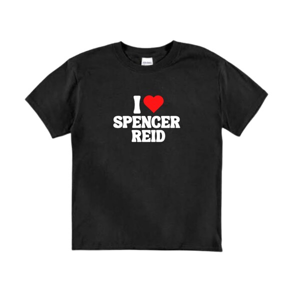 Y2K Baby Tee | Spencer Reid | Movie TV Actor | 2000’s t-Shirt | I heart | I love | 90s Aesthetic | Clothing | Y2K Babydoll shirt