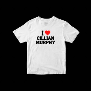 Y2K Baby Tee | Cillian Murphy | Movie TV Actor | 2000’s t-Shirt | I heart | I love | 90s Aesthetic | Grunge Clothing | Y2K Babydoll shirt