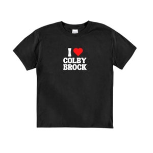 Y2K Baby Tee | Colby Brock | Sam and Colby | 2000’s t-Shirt | I heart | I love | 90s Aesthetic | Grunge Clothing | Y2K Babydoll shirt