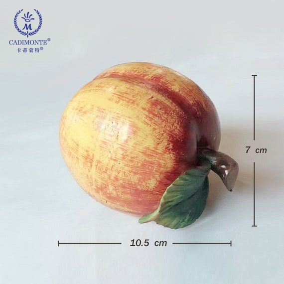 thumbnail image 2 of Large Artificial Peach Plastic Fruit - Pink Fake Duranzo Peach For Decor 2 of 6