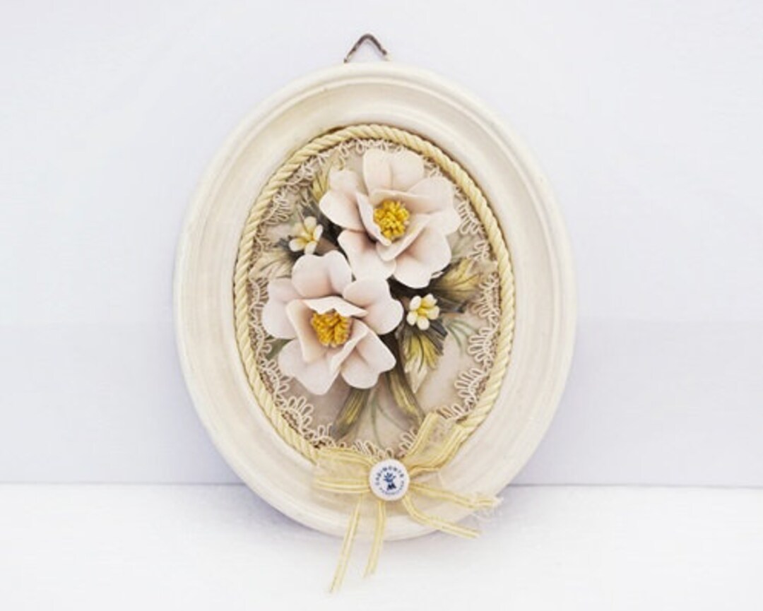 Handmade Capodimonte Style Porcelain Flower Bouquet With Lace - Etsy