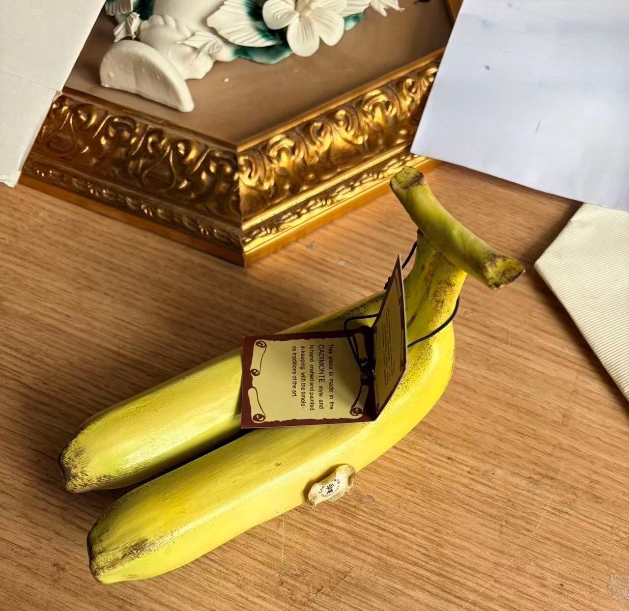 Handmade Porcelain Banana Forever Vintage Fruit Artificial Fake