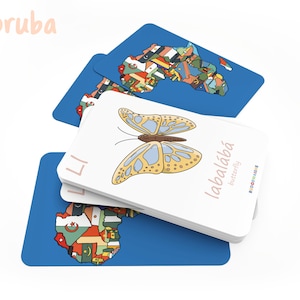Yoruba-taalkaarten, beginners, kinderen en volwassenen, alfabet, cijfers, groeten, lichaamsdelen, dagen van de week Early Learning (90 kaarten)