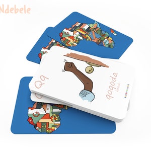 Ndebele Sprache Karteikarten, Anfänger, Kinder & Erwachsene, Alphabet, Zahlen, Grüße, Körperteile, Wochentage, frühes Lernen (91 Karten)