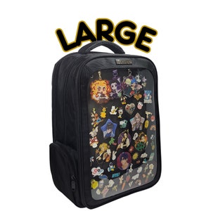 Volledige grootte! CariWare Ultimate Ita Backpack GROOT - Pin-displaytas, verwijderbaar inzetstuk, pinhandel, duurzaam waterbestendig, laptopcompartiment