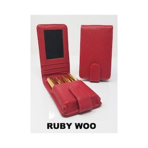 Ruby woo Lipstick & Essential oil Roller bottle Pouches- Flip Lipsense Cases
